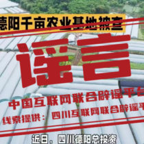 “四川德阳千亩农业基地被查”不实（2026·04·17）