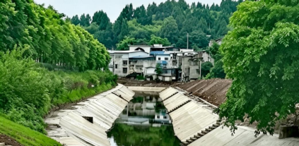 昔日涝水扰街坊 今朝安澜惠金元 ——大英县金水河金元场镇山洪沟治理工程全面完工投用